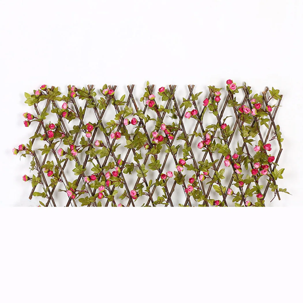 Rose Fence Trellis Artificial Expanding Garden Leaf Plant Telescopic UV Protected Wall Wooden Yard Freestanding
Rose Fence Trellis Artificial Expanding Garden Leaf Plant Telescopic UV Protected Wall Wooden Yard Freestanding