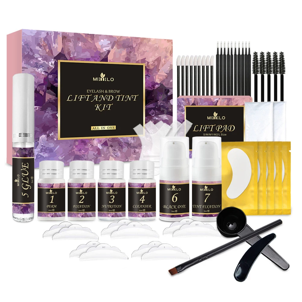 Eyelash Lifting & Tint Kit Semi-Permanent Brow Lift Perming Instant Fuller Eyelashes Lifting Lashes Lamination Kit for Home
Eyelash Lifting & Tint Kit Semi-Permanent Brow Lift Perming Instant Fuller Eyelashes Lifting Lashes Lamination Kit for Home