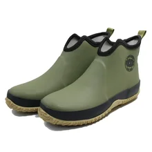 Men Rain Boots Fashion Rubber Shoes for Man Platform Rain Boots 2023 Autumn Slip on Waterproof Work Mens Booties Bota Masculina