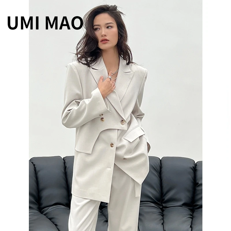 UMI MAO 2022 Spring New Harajuku Korean Style Guangzhou Thirteen Line Design Sense Small Black Blazers Jacket Female Women Y2K 
UMI MAO 2022 Spring New Harajuku Korean Style Guangzhou Thirteen Line Design Sense Small Black Blazers Jacket Female Women Y2K