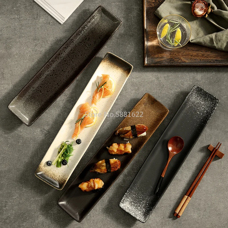 Japanese Style Long Ceramic Plate Sushi Plate Rectangular Plate Saury Plate Barbecue Plate Dumpling Plate Western Food Plate
Japanese Style Long Ceramic Plate Sushi Plate Rectangular Plate Saury Plate Barbecue Plate Dumpling Plate Western Food Plate