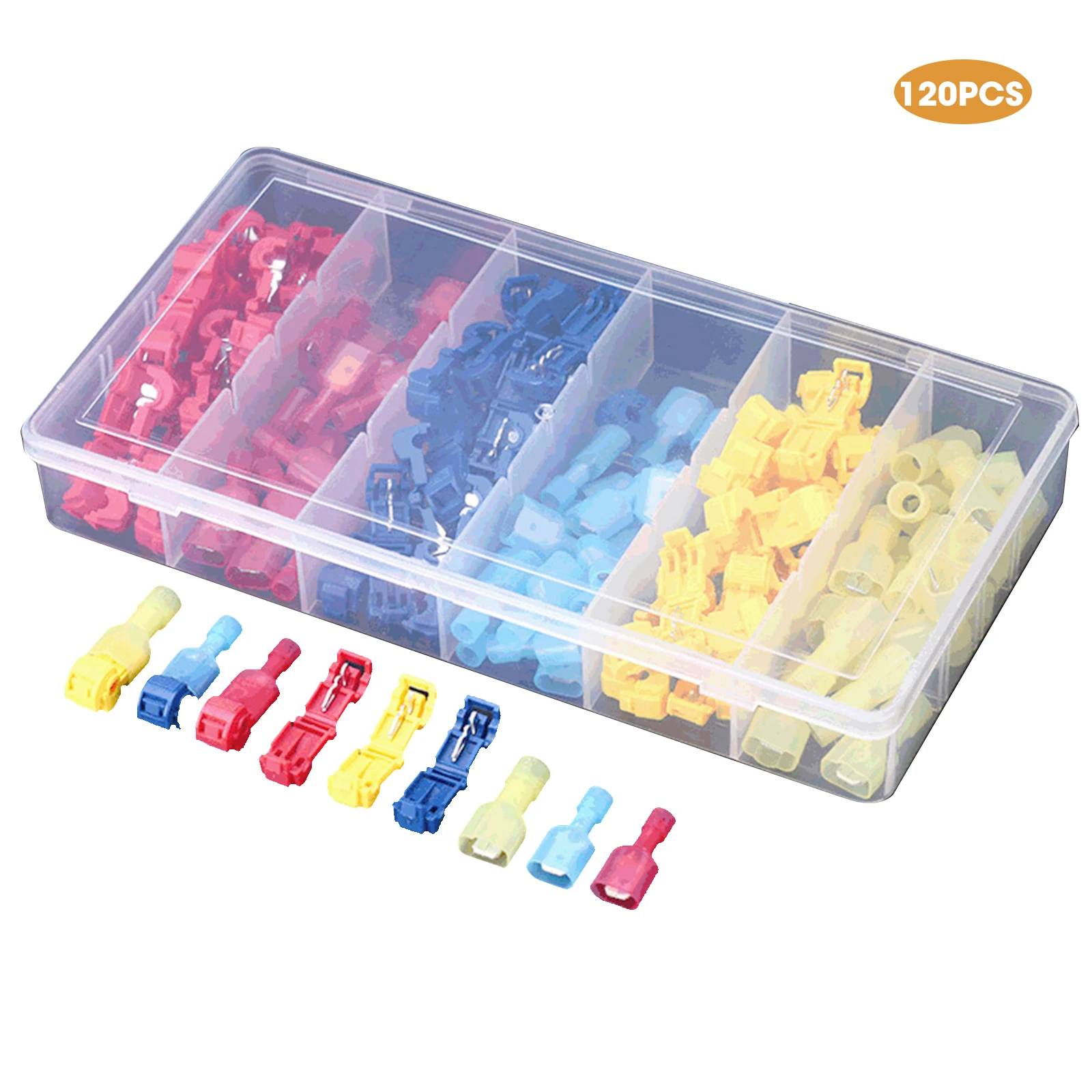 Portable 120PCS Main Line Branch Wiring Clip T-type Break-free Clip Combination Set Quick Wiring Terminal Branch Terminal Clamp
Portable 120PCS Main Line Branch Wiring Clip T-type Break-free Clip Combination Set Quick Wiring Terminal Branch Terminal Clamp