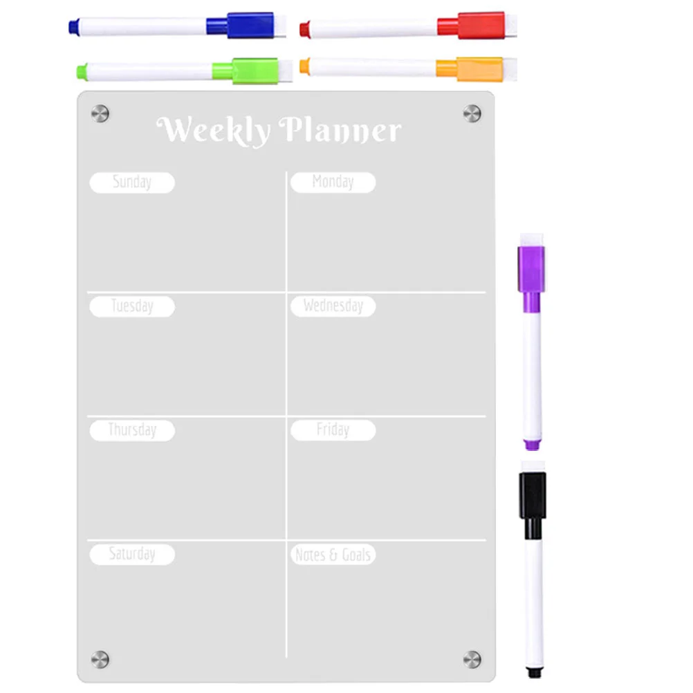 Weekly Planner Board Acrylic Magnetic Dry Erase White Note Clear Fridge Whiteboard
Weekly Planner Board Acrylic Magnetic Dry Erase White Note Clear Fridge Whiteboard