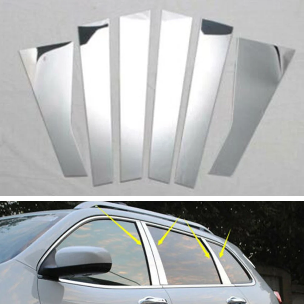 6Pcs Car Casement Decoration Sticker Stainless Steel Chrome Look Window Panel B Pillar Trim For Jeep Cherokee 2014-2021
6Pcs Car Casement Decoration Sticker Stainless Steel Chrome Look Window Panel B Pillar Trim For Jeep Cherokee 2014-2021
