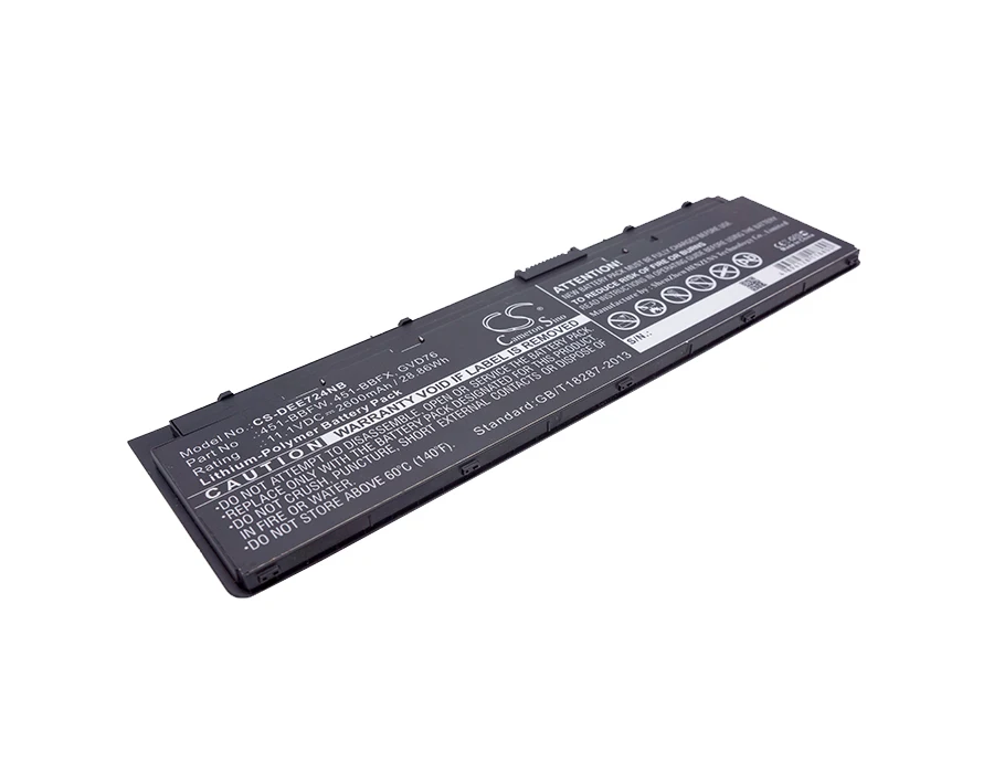 CS 2600mAh/28.86Wh battery for DELL Latitude 12-7000,E7240,E7250 0F3G33,451-BBFW,9C26T,F3G33,GVD76,HJ8KP,KKHY1,NCVF0
CS 2600mAh/28.86Wh battery for DELL Latitude 12-7000,E7240,E7250 0F3G33,451-BBFW,9C26T,F3G33,GVD76,HJ8KP,KKHY1,NCVF0