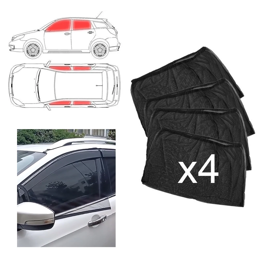 4pcs Car Front & Rear Window Sun Visor Car Window Screen Door Covers Sunshine Cover Shade Mesh Sunshade Protection For Baby
4pcs Car Front & Rear Window Sun Visor Car Window Screen Door Covers Sunshine Cover Shade Mesh Sunshade Protection For Baby