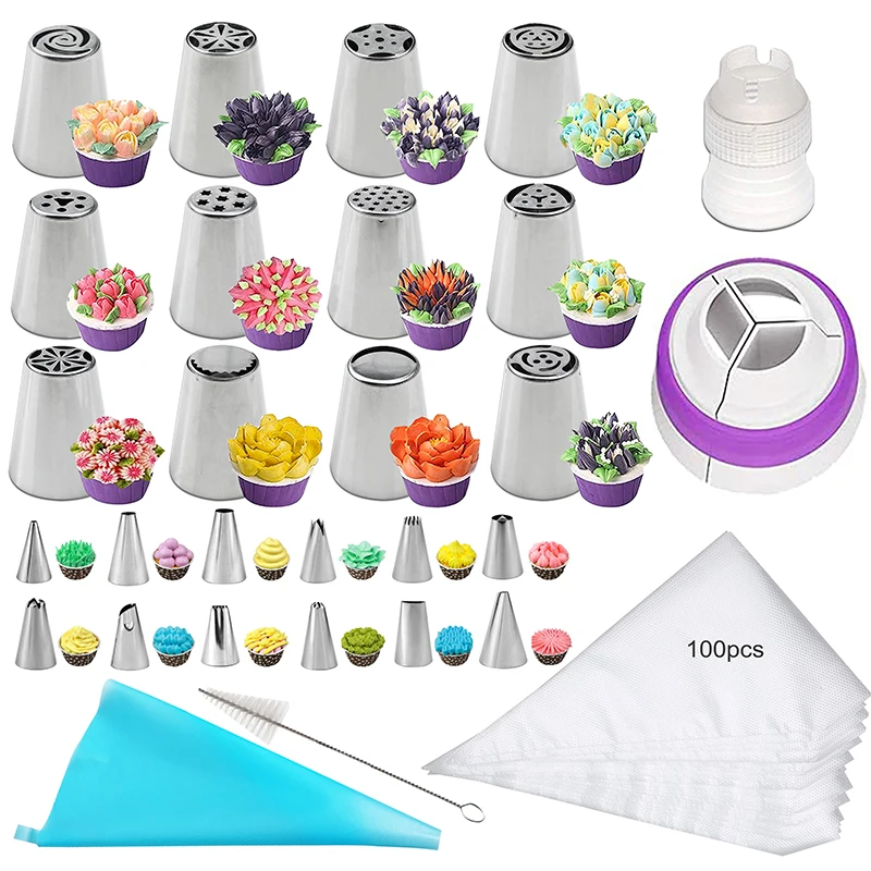 Cake Decorating Tool Russian Icing Piping Pastry Nozzles for Cakes Fondant Decor Confectionery Flower Cream Baking Supplies Set
Cake Decorating Tool Russian Icing Piping Pastry Nozzles for Cakes Fondant Decor Confectionery Flower Cream Baking Supplies Set