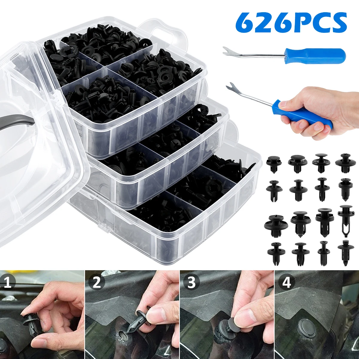 new 625Pcs Car Body Trim Clips Car Retainer Clips Sturdy Bumper Retainer Clips Durable Car Push Pin Rivet Trim Fastener Moulding
new 625Pcs Car Body Trim Clips Car Retainer Clips Sturdy Bumper Retainer Clips Durable Car Push Pin Rivet Trim Fastener Moulding