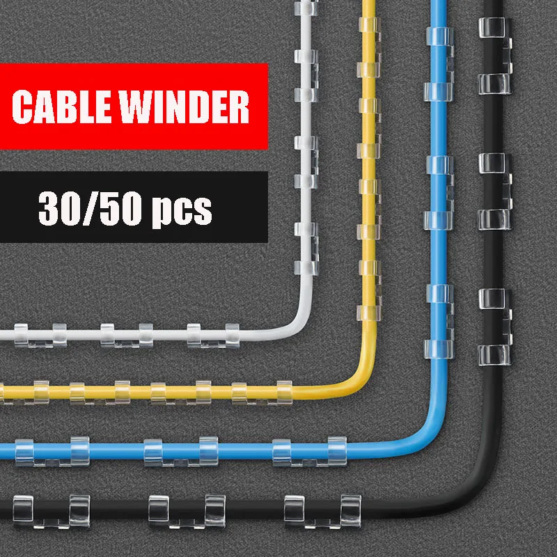 30/50 Pcs Cable Winder Self Adhesive Cable Management Clips Cable Organizers Sticky Wire Clips Cord Holder don't Hurt the Wall
30/50 Pcs Cable Winder Self Adhesive Cable Management Clips Cable Organizers Sticky Wire Clips Cord Holder don't Hurt the Wall