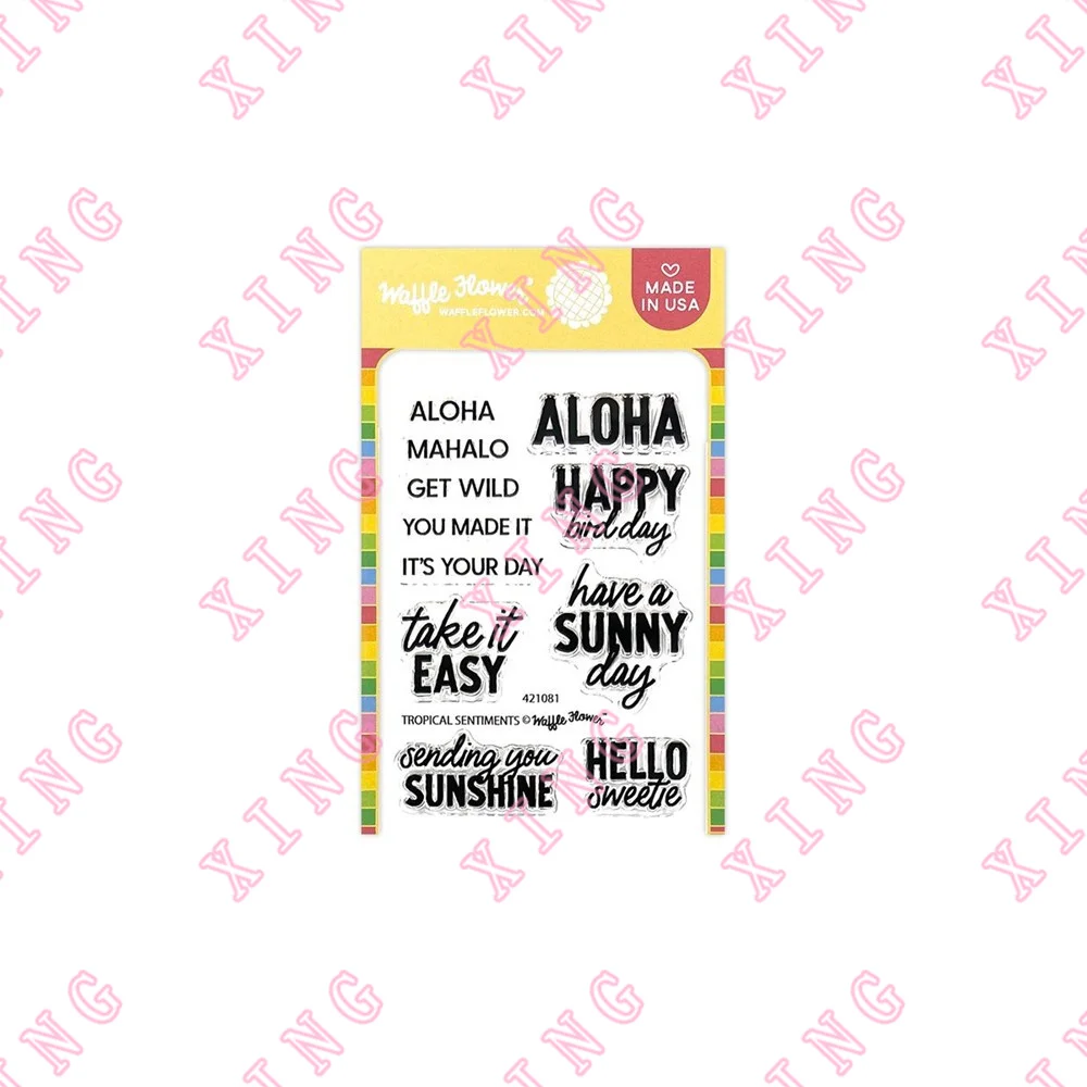 2022 Tropical Sentiments Clear Silicone Stamps diy Scrapbook Gift Card Decoration Embossing Template Handmade Craft Cutting Dies 
2022 Tropical Sentiments Clear Silicone Stamps diy Scrapbook Gift Card Decoration Embossing Template Handmade Craft Cutting Dies