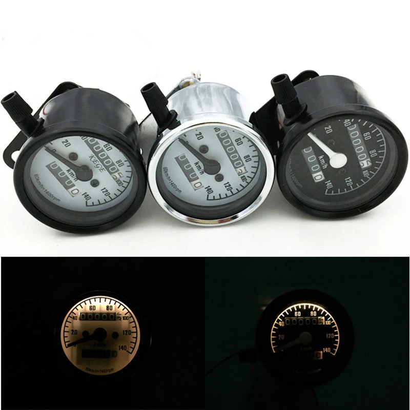 Motorcycle Odometer 0-140KM/H Speedometer Motorcycle Retro Small Instrument Dual Mileage Odometer 
Motorcycle Odometer 0-140KM/H Speedometer Motorcycle Retro Small Instrument Dual Mileage Odometer