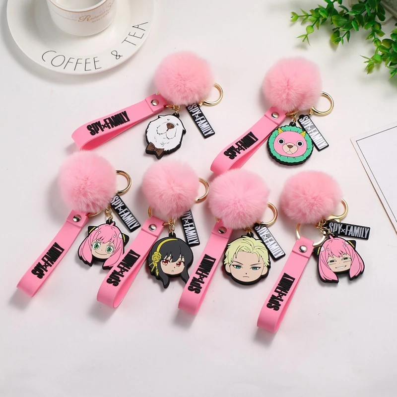 Spy X Family Pink Fur Ball Keychains Character Cosplay Props Keyrings Anime Anya Loid Yor Pendant Key Chain Car Bag Pendant
Spy X Family Pink Fur Ball Keychains Character Cosplay Props Keyrings Anime Anya Loid Yor Pendant Key Chain Car Bag Pendant