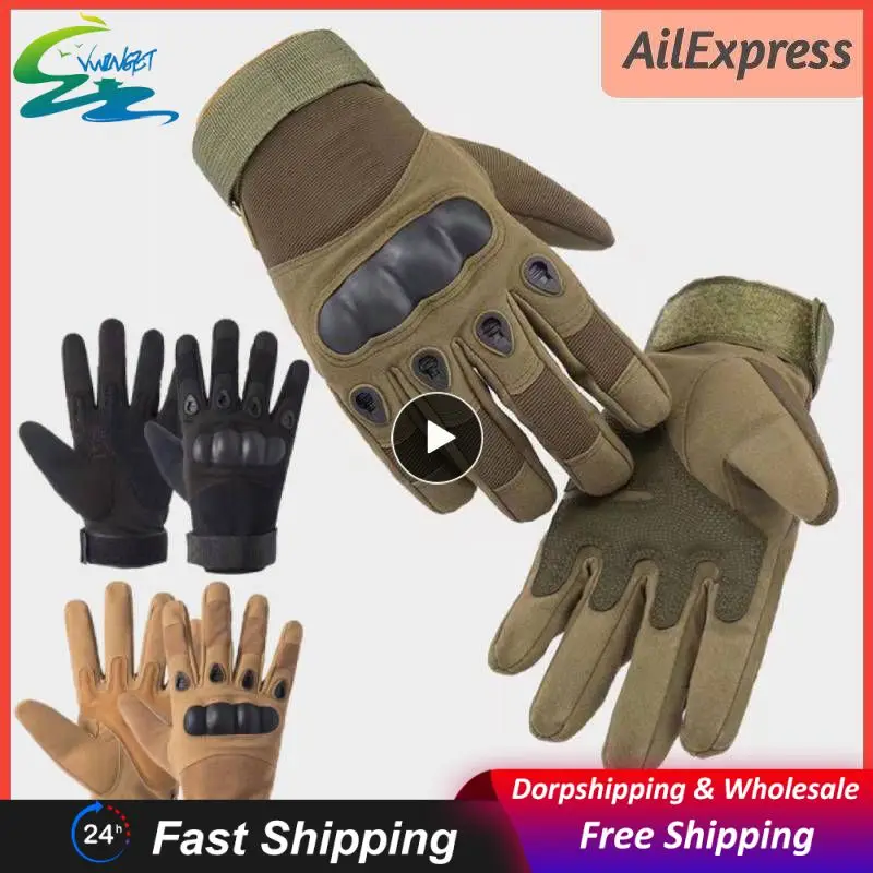 

1PCS Touch Screen Army Military Tactical Gloves Paintball Airsoft Shooting Combat Anti-Skid Hard Knuckle Full Finger