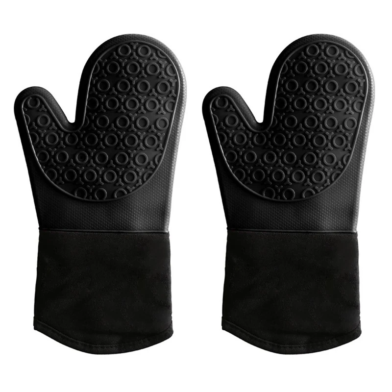 Heat Resistant Kitchen Gloves Non-Slip Silicone Oven Mitt Waterproof Long Cotton Bbq Oven Gloves for Barbecue Cooking Baking
Heat Resistant Kitchen Gloves Non-Slip Silicone Oven Mitt Waterproof Long Cotton Bbq Oven Gloves for Barbecue Cooking Baking