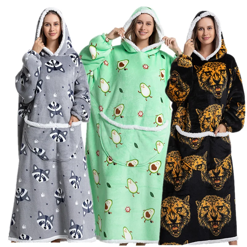Oversized Hoodie Blanket Warm Winter Hoodies Sweatshirt Flannel Fleece Giant TV Blankets Super Long Hooded Blanket Gown 
Oversized Hoodie Blanket Warm Winter Hoodies Sweatshirt Flannel Fleece Giant TV Blankets Super Long Hooded Blanket Gown