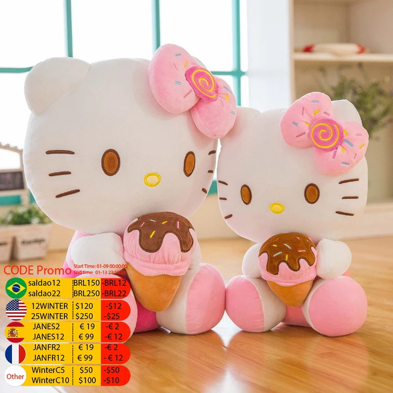 Милые плюшевые игрушки Hello Kitty, куклы, мороженое, мягкая набивная Подушка, аниме, животные, Декор, рождественский подарок, плюши для девочек, п...
Милые плюшевые игрушки Hello Kitty, куклы, мороженое, мягкая набивная Подушка, аниме, животные, Декор, рождественский подарок, плюши для девочек, п...