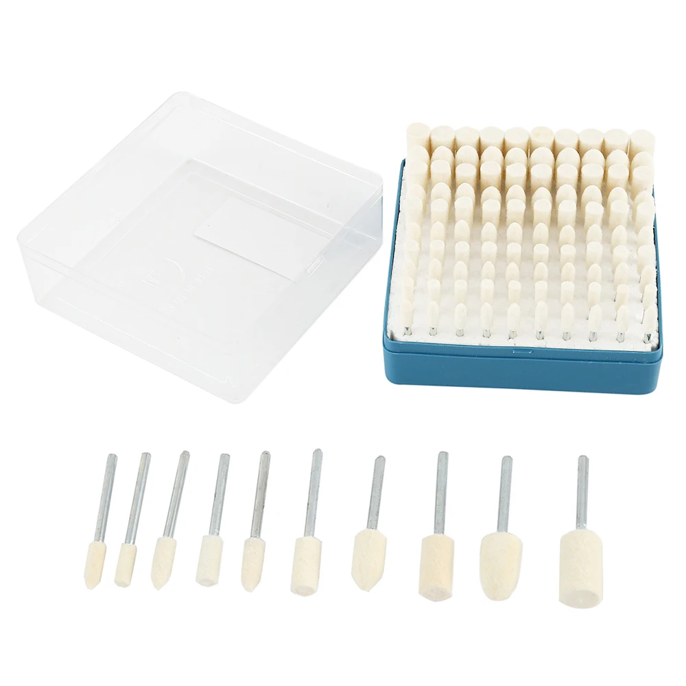 100pcs Multifunctional Wool Felt Mandrel Mounted Grinding Polishing Access Attachment Set Wool Felt Polishing dremel accessories
100pcs Multifunctional Wool Felt Mandrel Mounted Grinding Polishing Access Attachment Set Wool Felt Polishing dremel accessories