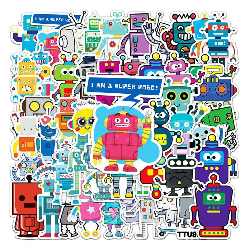 10/30/50 Pcs Robot Doodle Cartoon Graffiti Stickers Pvc Waterproof Decal Child Classic Toy Decoration Stickers for Suitcase Car
10/30/50 Pcs Robot Doodle Cartoon Graffiti Stickers Pvc Waterproof Decal Child Classic Toy Decoration Stickers for Suitcase Car