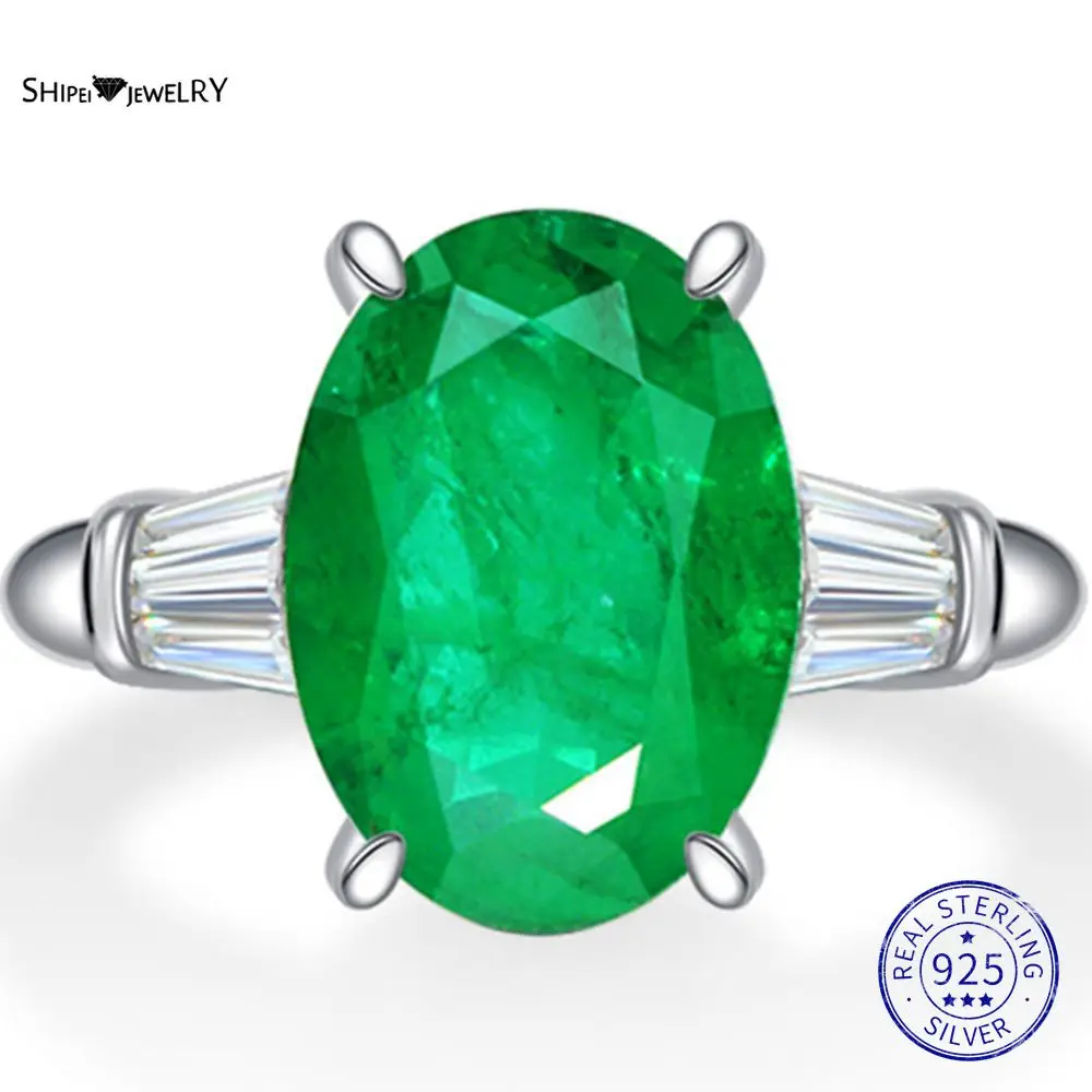 Shipei Vintage 925 Sterling Silver Oval Cut Created Moissanite Emerald Gemstone Wedding Fine Jewelry Engagement Ring For Women
Shipei Vintage 925 Sterling Silver Oval Cut Created Moissanite Emerald Gemstone Wedding Fine Jewelry Engagement Ring For Women