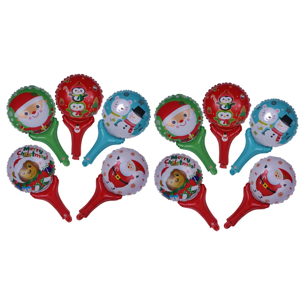 

Aluminum Foil Christmas Balloons Santa Snowman Balloon Sticks Kids Toys Festival Party Decoration Random Pattern