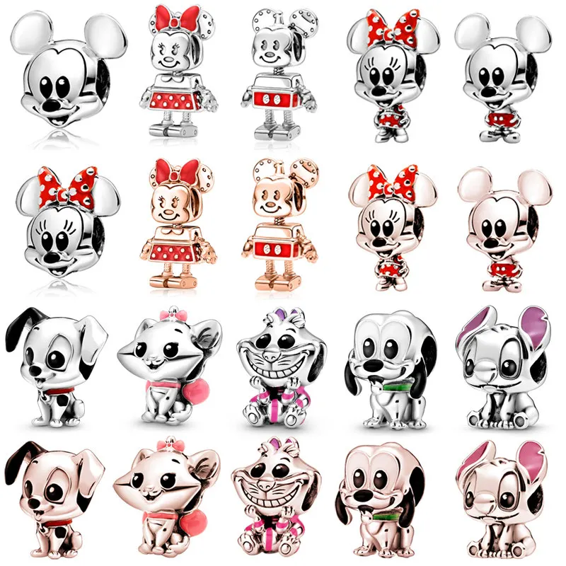Fit Original Pan Rose Silver Color Stitch Mickey Charms Bracelet Women Men Cute Disney Dog Minnie Mouse Beads For Jewelry Making
Fit Original Pan Rose Silver Color Stitch Mickey Charms Bracelet Women Men Cute Disney Dog Minnie Mouse Beads For Jewelry Making