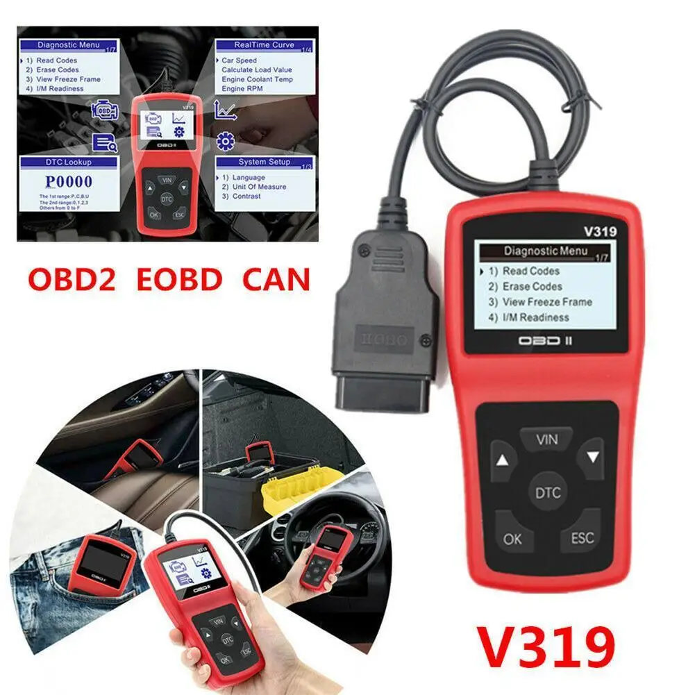 Car Tools Reader OBDII/EOBD Read/Clean Fault Code OBD OBD2 V319 Code ELM327 Car Auto Diagnostic Tool Obd2 Scanner
Car Tools Reader OBDII/EOBD Read/Clean Fault Code OBD OBD2 V319 Code ELM327 Car Auto Diagnostic Tool Obd2 Scanner