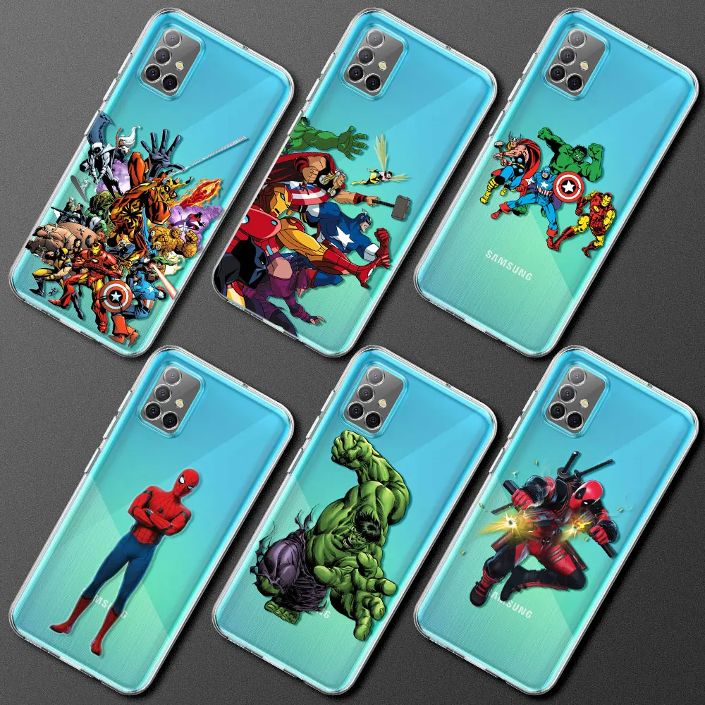 Phone Soft Case for Samsung Galaxy A52 A12 A51 A71 A53 A32 Clear ShockProof Funda A73 A21s A50 A72 Cover Spiderman Marvel Hulk
Phone Soft Case for Samsung Galaxy A52 A12 A51 A71 A53 A32 Clear ShockProof Funda A73 A21s A50 A72 Cover Spiderman Marvel Hulk