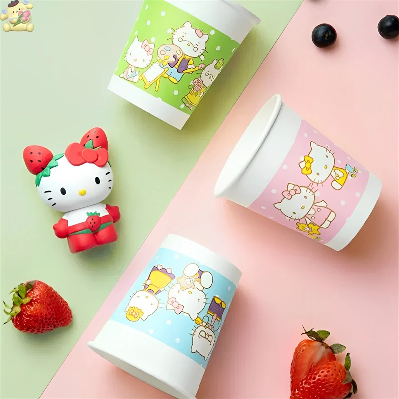 50pcs Sanrio Kawaii Hello Kitty Disposable Paper Cup Cartoon Outdoor Picnic Drink Cup Party Environmentally Friendly Paper Cup
50pcs Sanrio Kawaii Hello Kitty Disposable Paper Cup Cartoon Outdoor Picnic Drink Cup Party Environmentally Friendly Paper Cup