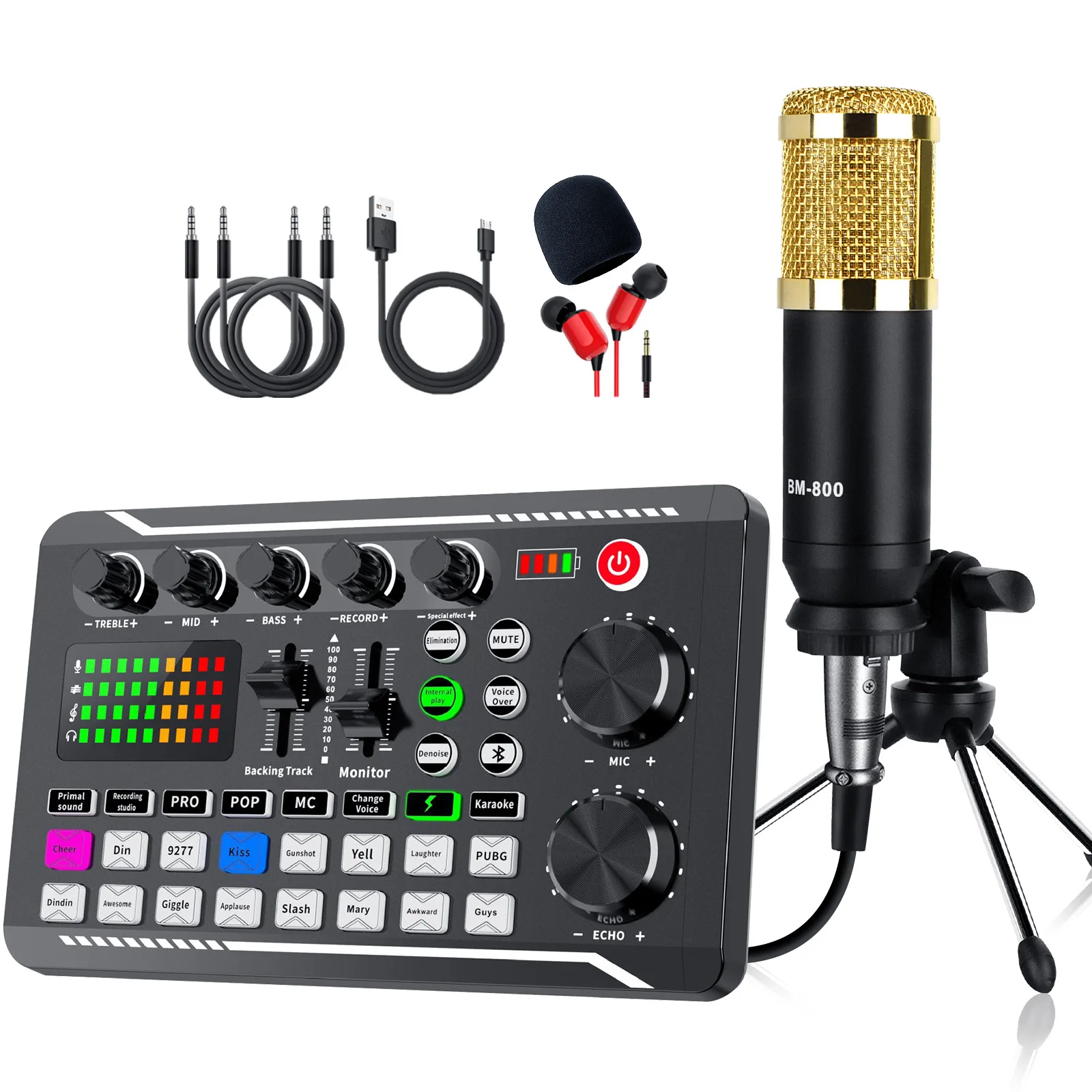 Shure F998 Sound Card+BM-800 Performance Speech Live Broadcast Dedicated Microphone Set
Shure F998 Sound Card+BM-800 Performance Speech Live Broadcast Dedicated Microphone Set