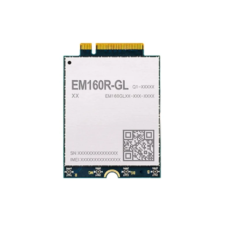 

EM160 EM160RGLAU-M21-SGADA EM160R-GL LTE Cat16 M.2 module DL 5x carrier aggregation 256QAM Build-in eSIM GNSS receiver MIMO