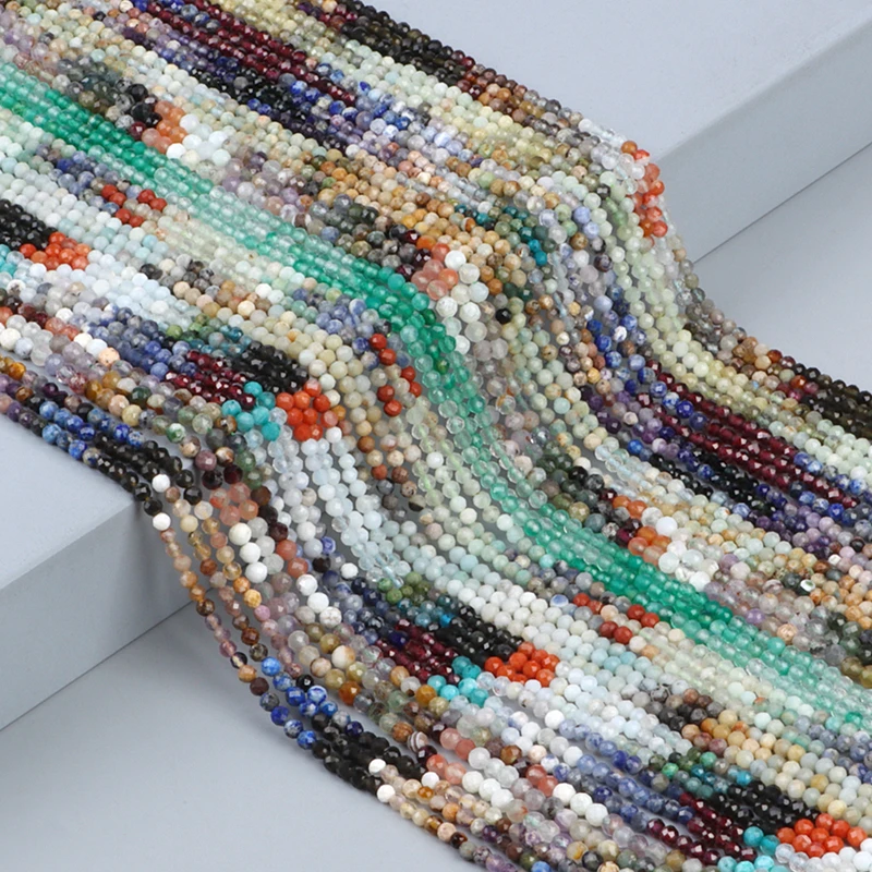 Natural Stone 3mm Beads Small Faceted Mixed Color Gem Stone Beaded Quartz Amethysts Crystal Bead for Jewelry Making Beadwork DIY
Natural Stone 3mm Beads Small Faceted Mixed Color Gem Stone Beaded Quartz Amethysts Crystal Bead for Jewelry Making Beadwork DIY