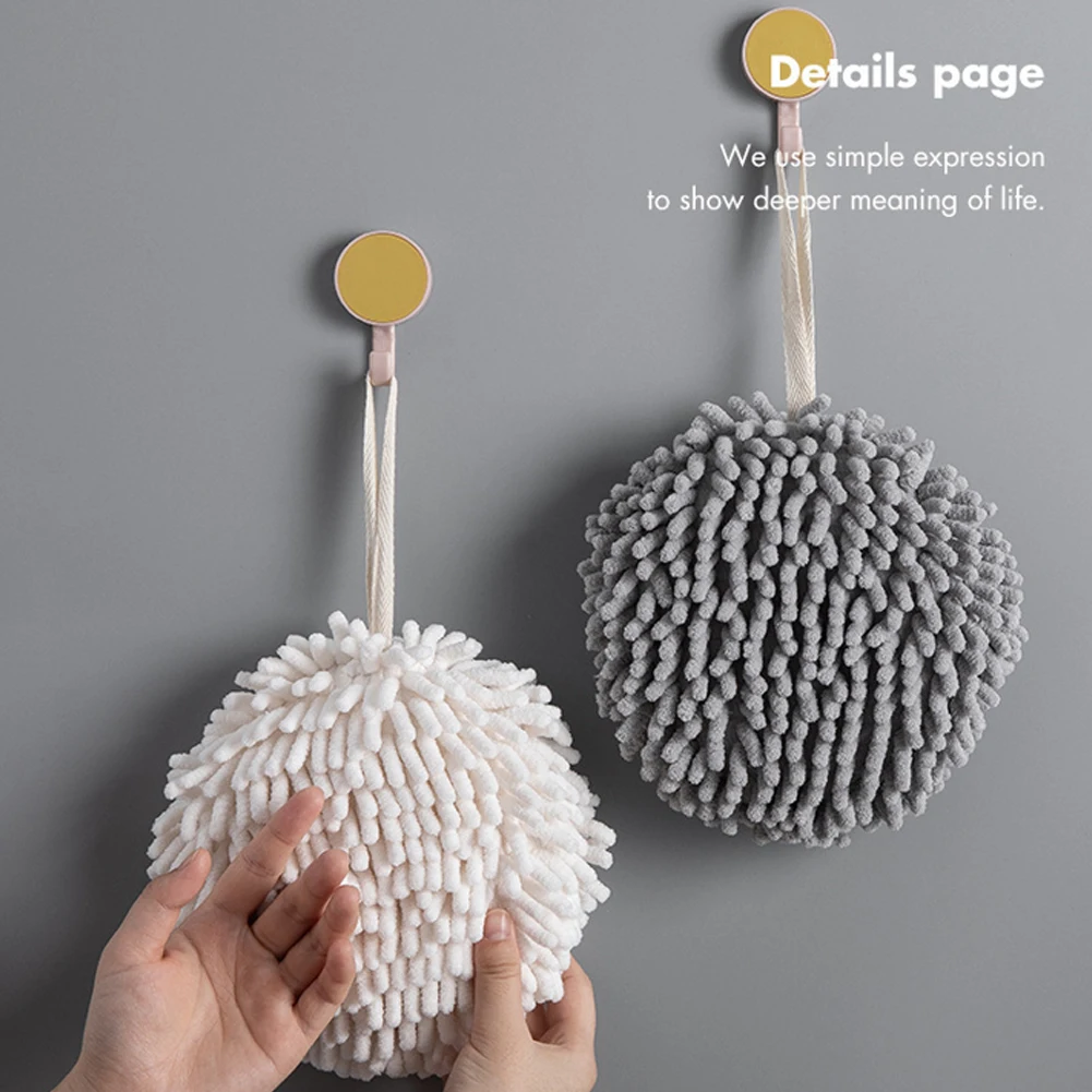 2-Color Soft Hand Towel Ball Thick Super Absorbent Wall-Mounted Hanging Wipe Cloth Velvet Sponge Bathroom Kitchen Accessories
2-Color Soft Hand Towel Ball Thick Super Absorbent Wall-Mounted Hanging Wipe Cloth Velvet Sponge Bathroom Kitchen Accessories