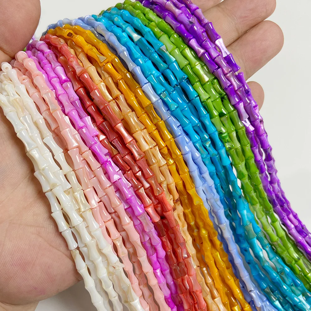 Natural Shell Beads Colorful Mother Of Pearl Shell Bamboo Joint Shape Shell Tube Spacer Beads 4x8mm For Bracelet Jewelry Making
Natural Shell Beads Colorful Mother Of Pearl Shell Bamboo Joint Shape Shell Tube Spacer Beads 4x8mm For Bracelet Jewelry Making