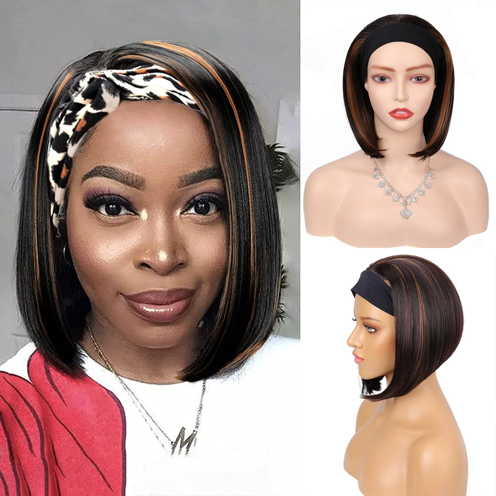 Short Bob Headband Wig Synthetic Hair Wigs For Black Women Glueless Natural Ginger Wig Hair Daily Party Cosplay Women's Wigs
Short Bob Headband Wig Synthetic Hair Wigs For Black Women Glueless Natural Ginger Wig Hair Daily Party Cosplay Women's Wigs