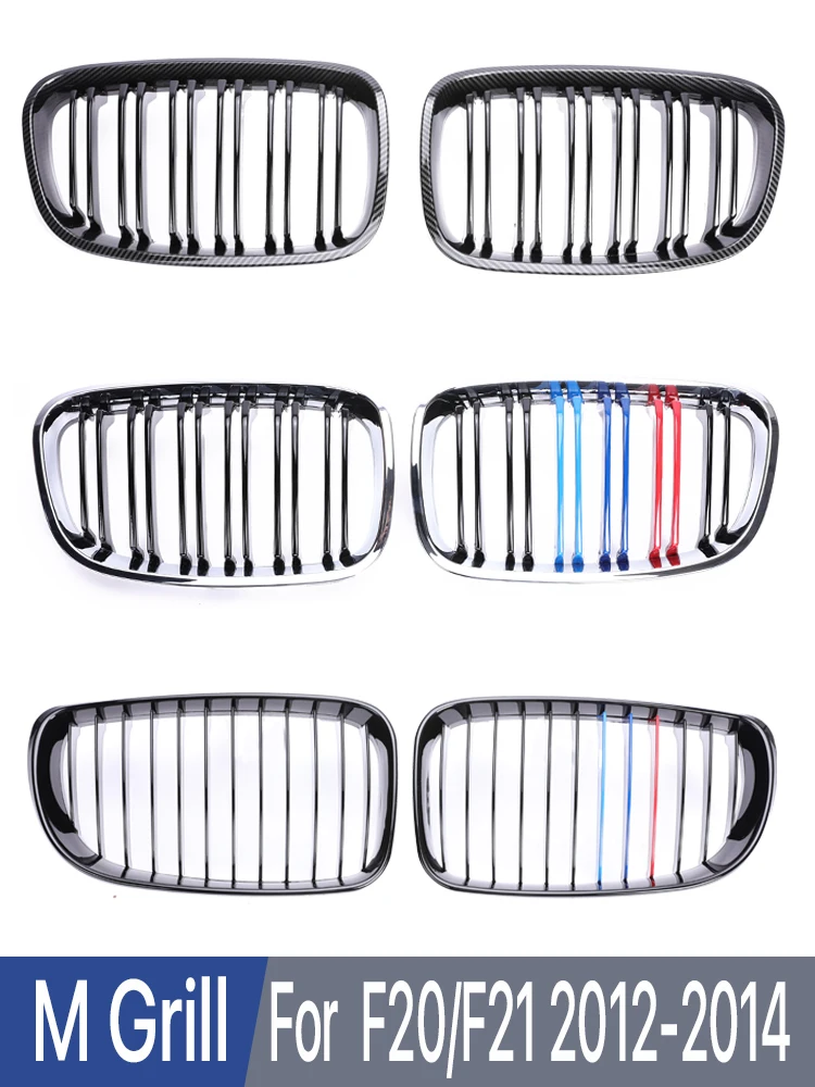 Front Bumper Kidney Grill Double Slat Chrome M Design Carbon Black Grille For BMW 1 Series F20 F21 2012 2013 2014 Accessories
Front Bumper Kidney Grill Double Slat Chrome M Design Carbon Black Grille For BMW 1 Series F20 F21 2012 2013 2014 Accessories