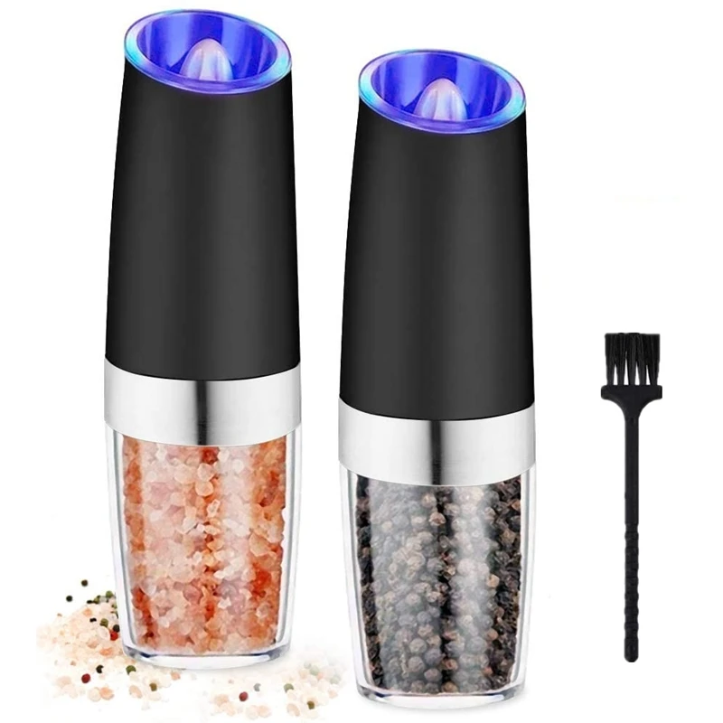 2Pack Electric Salt And Pepper Grinder Set, Automatic Pepper And Salt Mill Grinder,With Adjustable Coarseness,LED Light
2Pack Electric Salt And Pepper Grinder Set, Automatic Pepper And Salt Mill Grinder,With Adjustable Coarseness,LED Light
