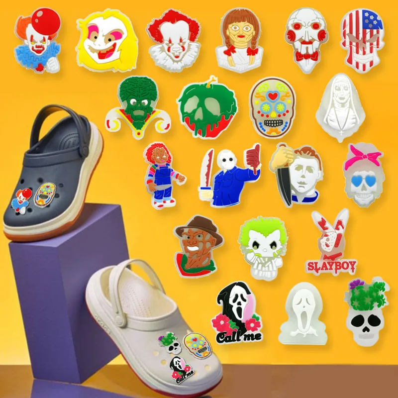 1 шт., подвеска для обуви из ПВХ из фильма «ужасы»
1 шт., подвеска для обуви из ПВХ из фильма «ужасы»