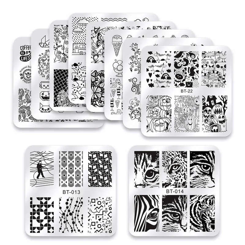 1 PC 6*6cm Nail Art Templates Stamping Plates Design Flower Butterfly Glass Temperature Lace Stamp Templates Plates Image Decor
1 PC 6*6cm Nail Art Templates Stamping Plates Design Flower Butterfly Glass Temperature Lace Stamp Templates Plates Image Decor
