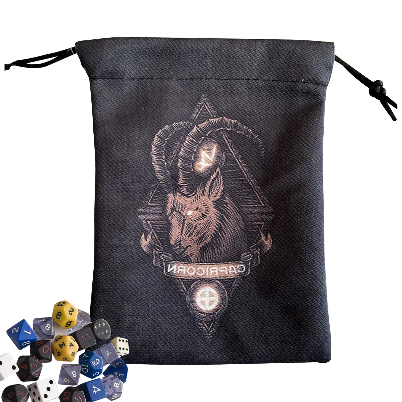 Tarot Rune Bag Drawstring Jewelry Pouches Velvet 5.12 X 7.09 Inch Cloth Gift Bags Small Size With Capricornus Pattern Tarot Card
Tarot Rune Bag Drawstring Jewelry Pouches Velvet 5.12 X 7.09 Inch Cloth Gift Bags Small Size With Capricornus Pattern Tarot Card
