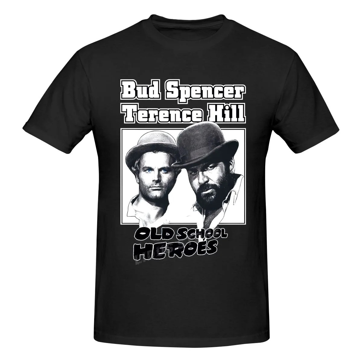 

Bud Spencer And Terence Hill Old School Heroes T shirt Harajuku Clothing Short Sleeve Cotton Streetwear Graphic Tshirt Tees