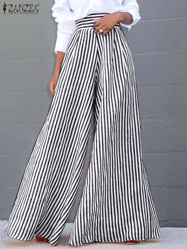 ZANZEA Office Lady Elegant Maxi Pantalon 2022 Spring Holiday Striped Printed Palazzo Women Party Wide Leg Pant Oversized Trouser
ZANZEA Office Lady Elegant Maxi Pantalon 2022 Spring Holiday Striped Printed Palazzo Women Party Wide Leg Pant Oversized Trouser