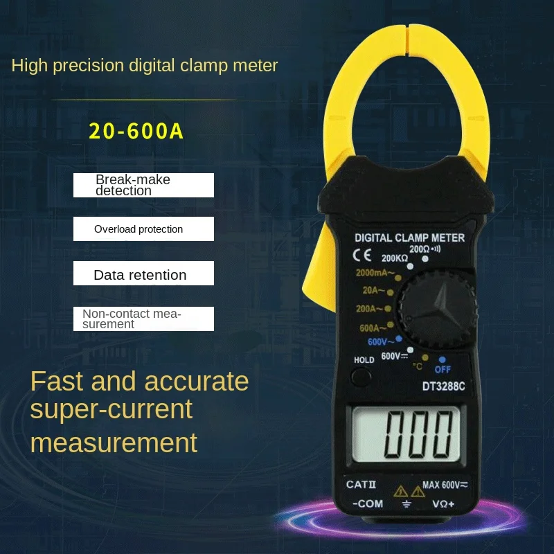 Smart Home Mini AC/DC Digital Multimeter Clamp Electrician Anti-Burn Multifunctional Clamp Meter DT-3288C Fast Shipping Official
Smart Home Mini AC/DC Digital Multimeter Clamp Electrician Anti-Burn Multifunctional Clamp Meter DT-3288C Fast Shipping Official