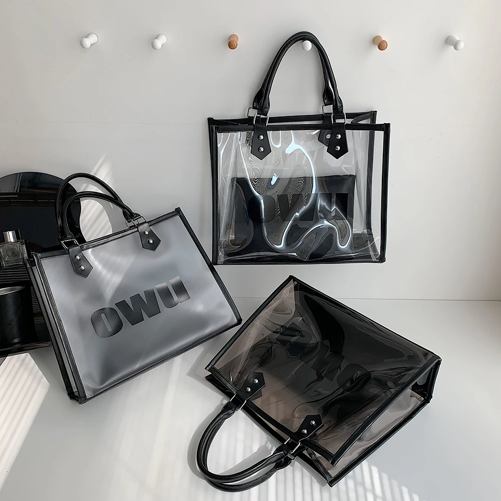 Women Clear Totes PVC Waterproof Handbags Summer Beach Pouch for Ladies Outdoor Shopping Traveling Handbags
Women Clear Totes PVC Waterproof Handbags Summer Beach Pouch for Ladies Outdoor Shopping Traveling Handbags