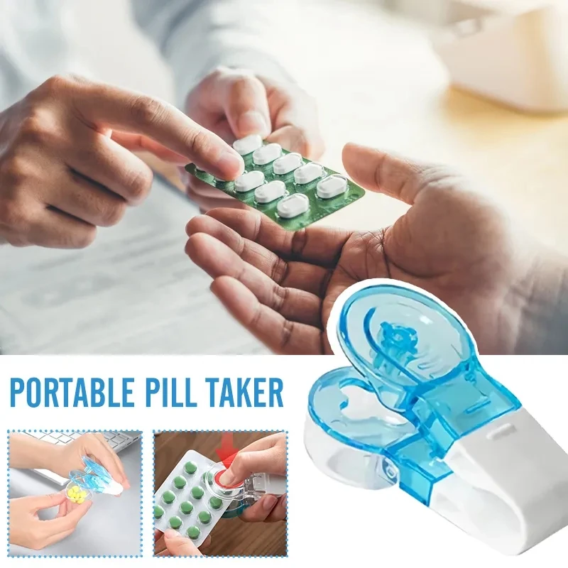 

Portable Pill Taker Anti Pollution Artifact Pill Popper Reusable Medication Dispenser Pill Taker Cup Travel Medicine Organizer