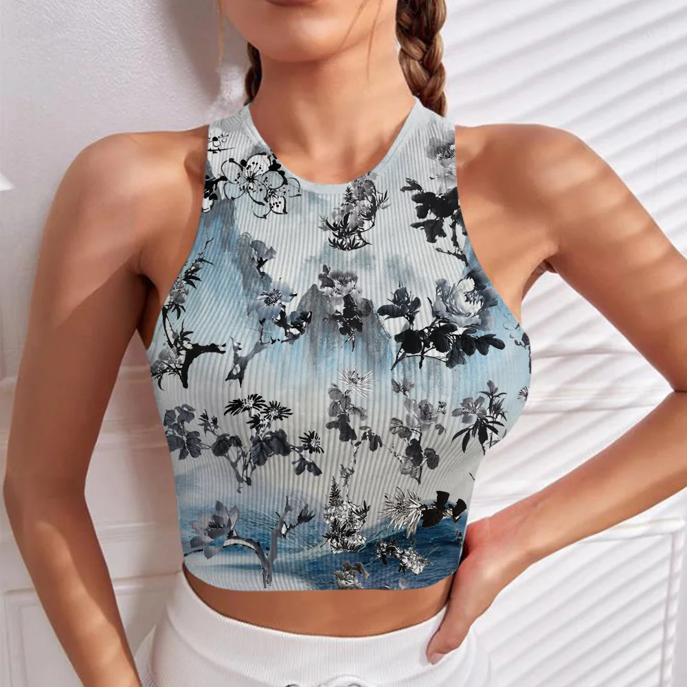 Undershirt Tops for Women Slim Cozy Casual Sexy Ribbed Knit Sleeveless Clothes Printed Many Ink Flowers Female Stretch Tank
Undershirt Tops for Women Slim Cozy Casual Sexy Ribbed Knit Sleeveless Clothes Printed Many Ink Flowers Female Stretch Tank