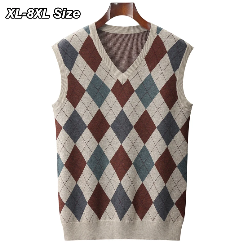 2022 Spring Men Sweater Vest V-neck Straight Loose Knitting Sleeveless Pullover Elasticity Large Size Brand Clothing 7XL 8XL
2022 Spring Men Sweater Vest V-neck Straight Loose Knitting Sleeveless Pullover Elasticity Large Size Brand Clothing 7XL 8XL