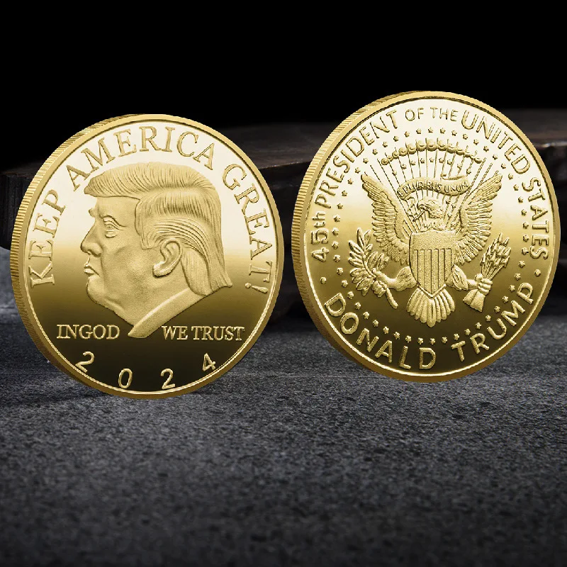 

President of America Donald Trump 2024 Souvenir Coin Save America Again Trump Supporters Challenge Coin Gold Plated Coins