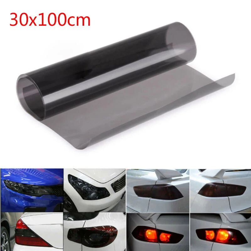 

Gloss Transparent Light Black Smoke PVC Film Tint 30 X100cm Headlight Taillight Wrap Cover Film Foil Sticker Cover Car Styling