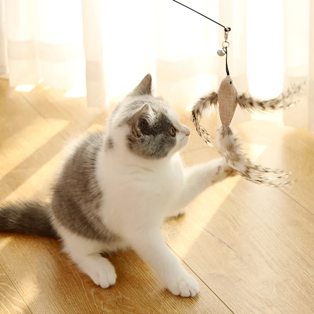 Искусственная птица, веселая птица с перьями и колокольчиком, игрушка-палочка для котят, игрушечная палочка, товары для кошек 
Искусственная птица, веселая птица с перьями и колокольчиком, игрушка-палочка для котят, игрушечная палочка, товары для кошек