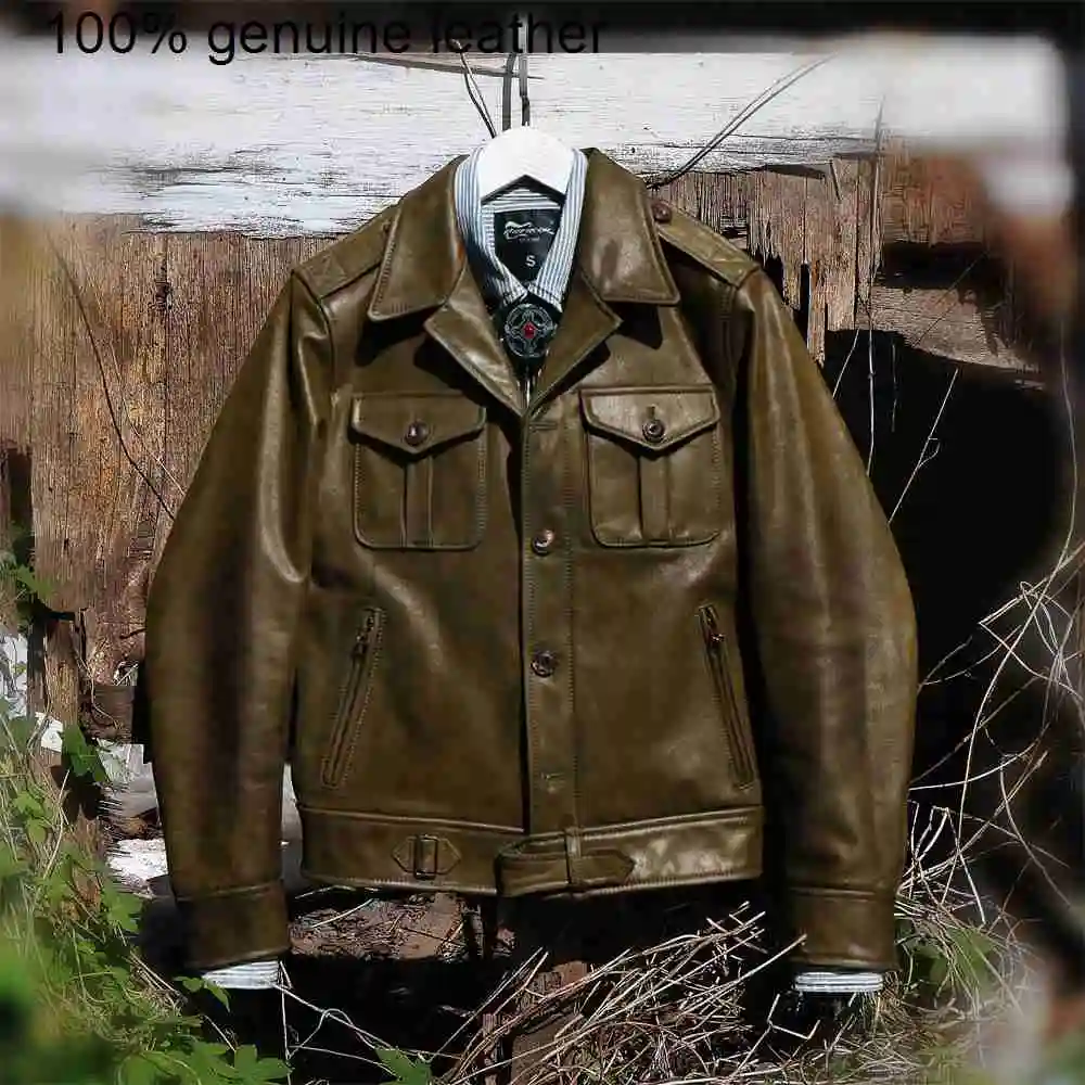 High cowhide quality Italy leather.Luxury jacket,Slim Military vintage genuine leather coat,leather clothing
High cowhide quality Italy leather.Luxury jacket,Slim Military vintage genuine leather coat,leather clothing